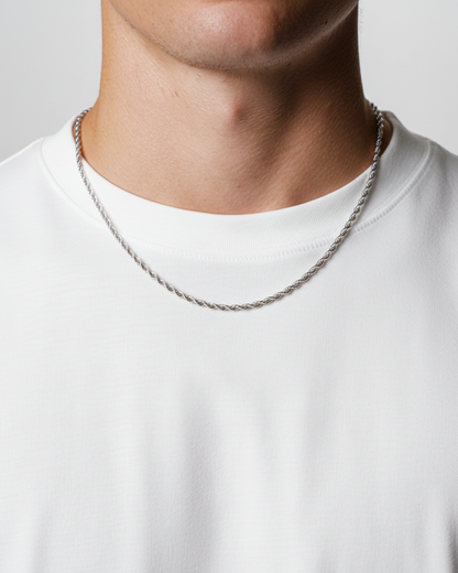 Rope Chain 2.5MM (Silver Plated)
